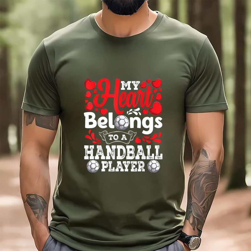 My Heart Belongs To A Handball Player Awesome Valentines Day T-shirt .jpg