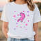 Pink Unicorn With Pink And Purple Hearts T-shirt .jpg