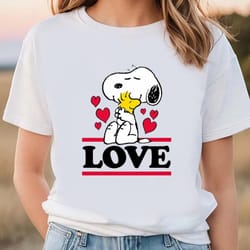 snoopy and woodstock love t-shirt valentine meaning holiday valentine day gifts shirt, gift for her, gifts for him
