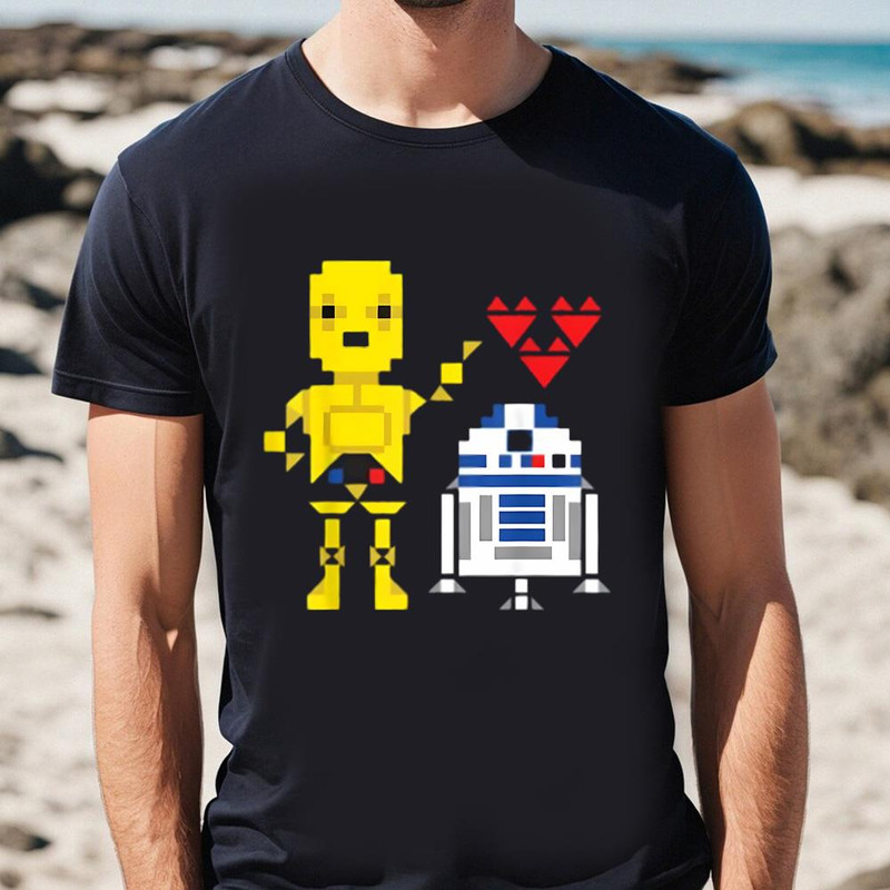 Star Wars C-3PO R2-D2 Droid Love Valentine's Star Wars Valentine T-Shirt .jpg