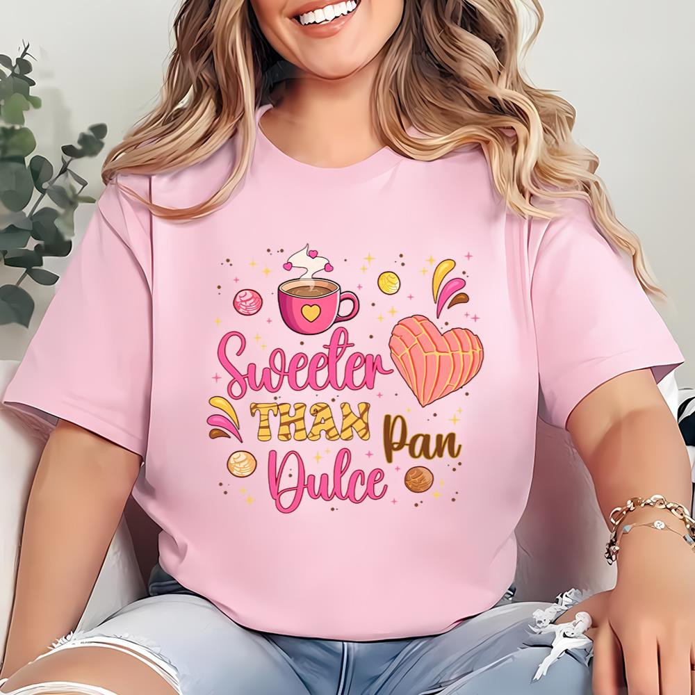 Sweet Like Pan Dulce Shirt, Heart Concha Mexican Valentines Day Shirt .jpg