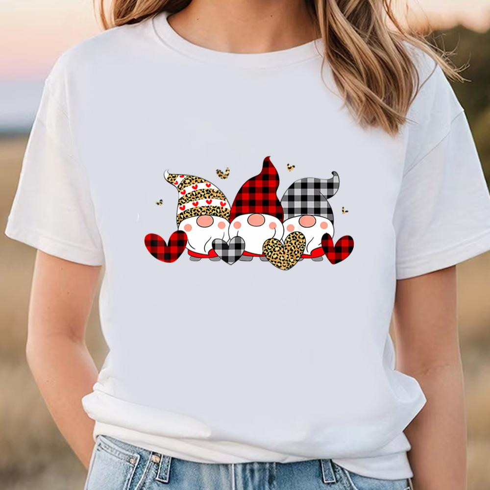 Three Hearts Gnomes Valentine's Day T-shirt .jpg
