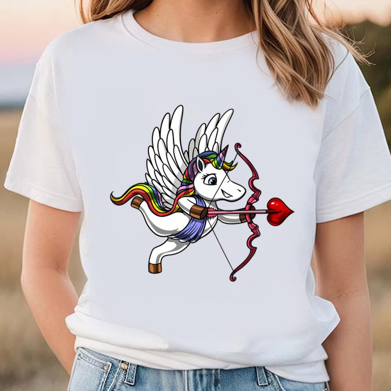 Unicorn Valentines Day Cupid T-Shirt .jpg