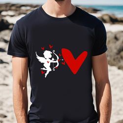 valentine cupid shot my heart with love t-shirt, gift for her, gifts for him