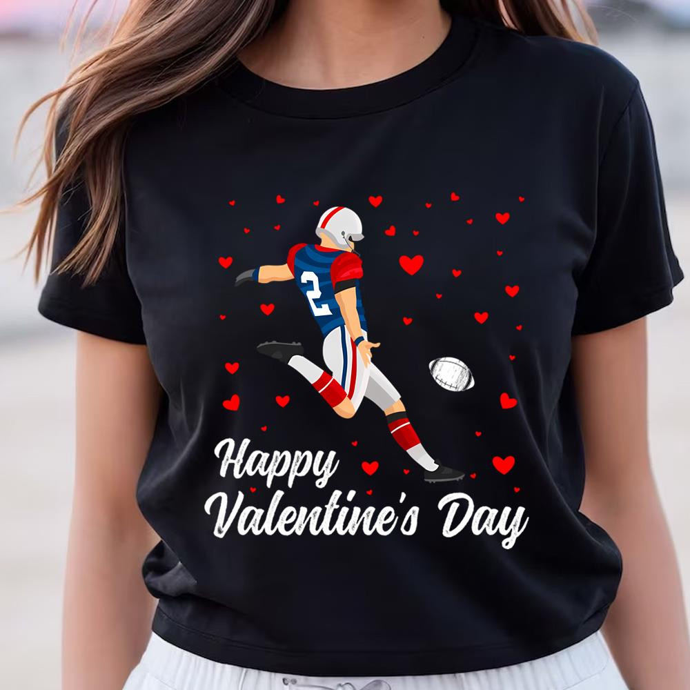 Valentine's Day American Football Or Rugby Lover Gift T-Shirt .jpg