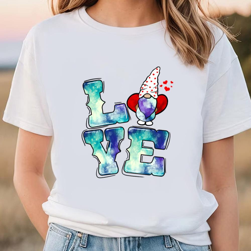 Valentines Gnomes Tie Dye Love Valentines Gnomes Heart T-Shirt .jpg
