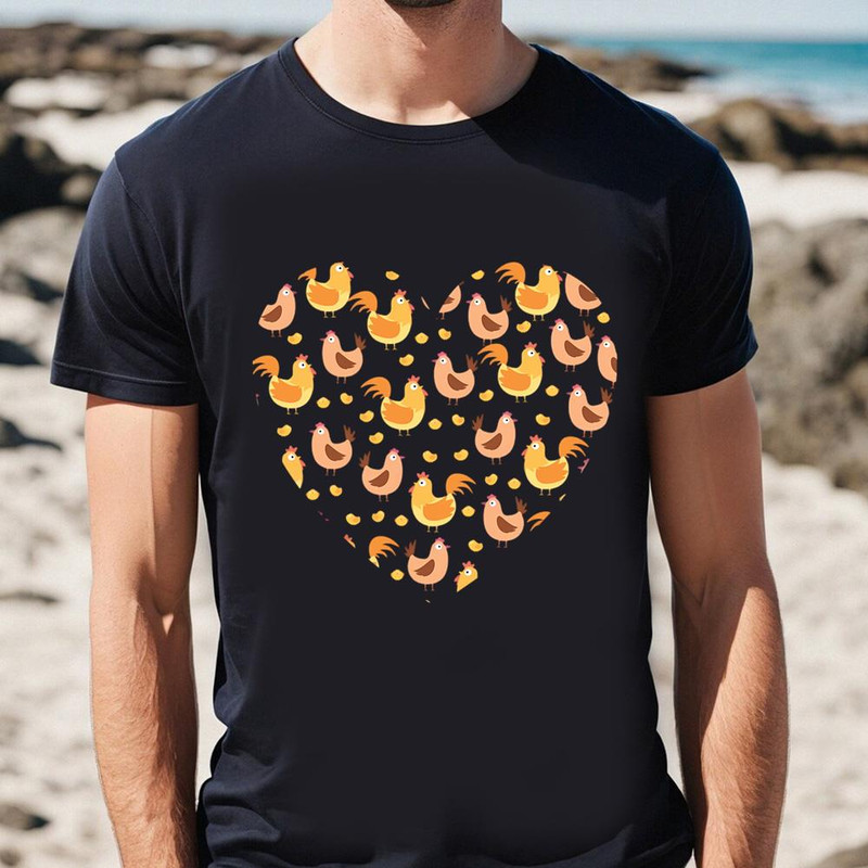 Valentines Day Funny Chicken Heart T-Shirt .jpg