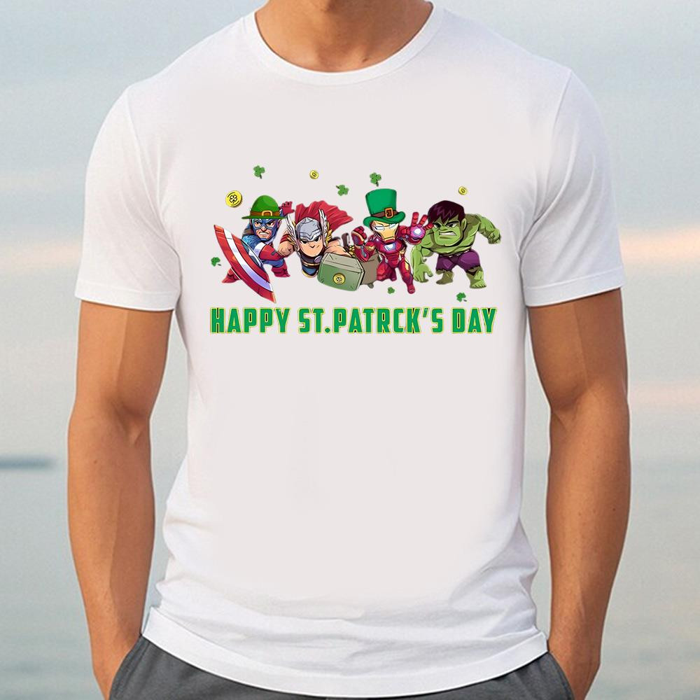 Avengers Happy St. Patrick's Day Shirt Hulk Thor Feeling Lucky Shirt .jpg