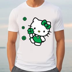 cute lucky irish hello kitty st patricks day t-shirts, gift for her, gift for him