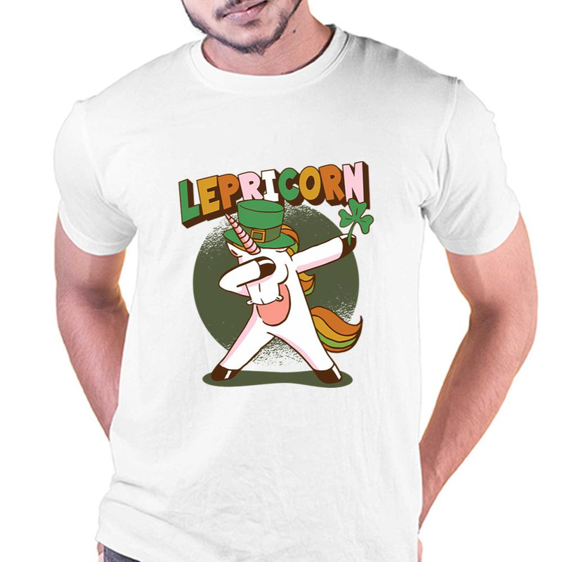 Dabbing Lepricorn Unicorn Leprechaun T-Shirt .jpg
