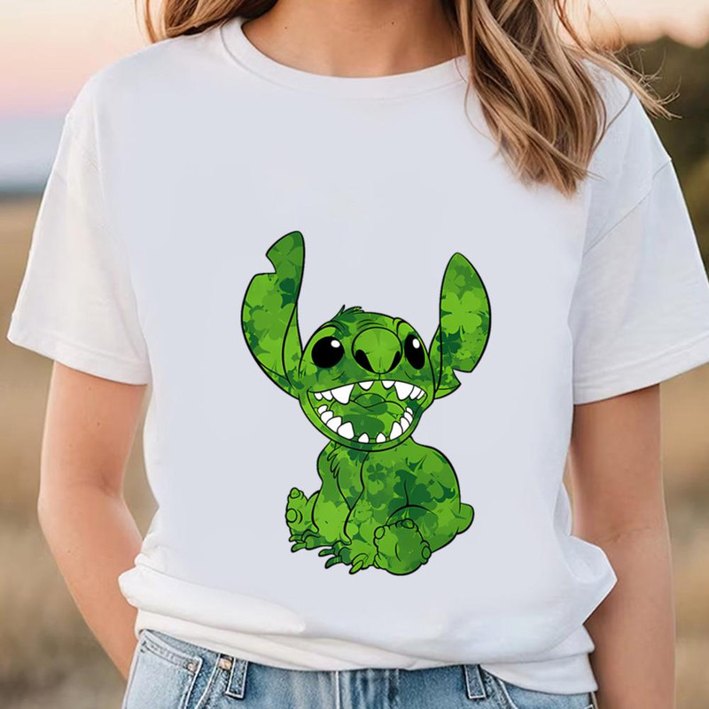 Disney Lilo And Stitch St. Patrick's Day Stitch T-Shirt .jpg