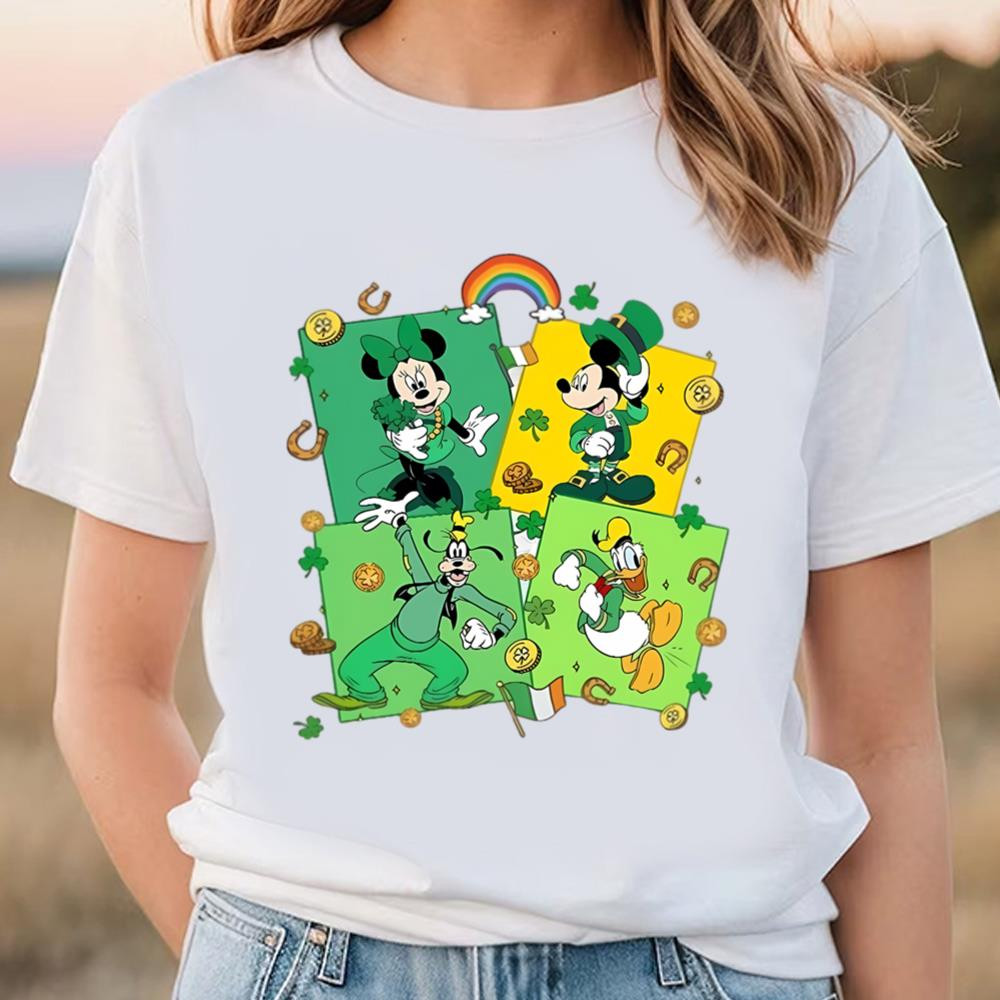 Disney St Patrick's Day Shirt Mickey And Friends Lucky Vibes Matching Unisex T-Shirt .jpg