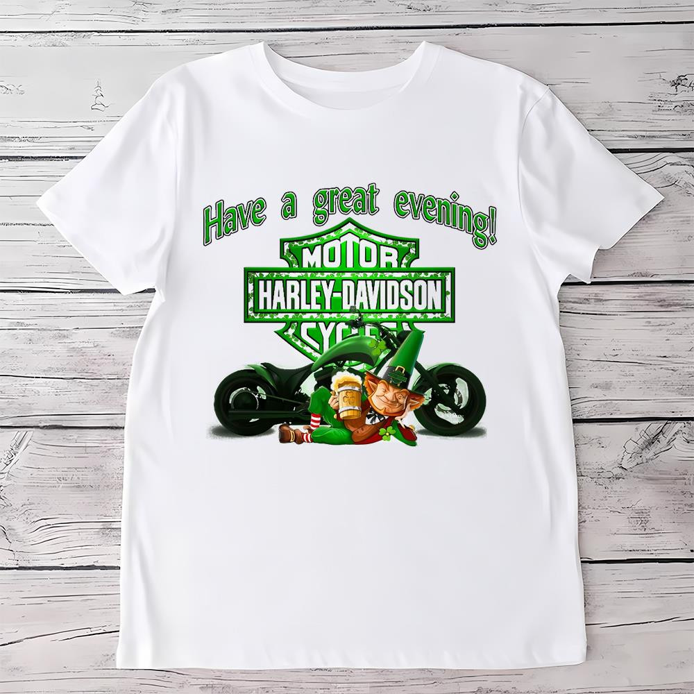 Funny Harley Biker Harley Davidson St Patrick's Day Shirt .jpg