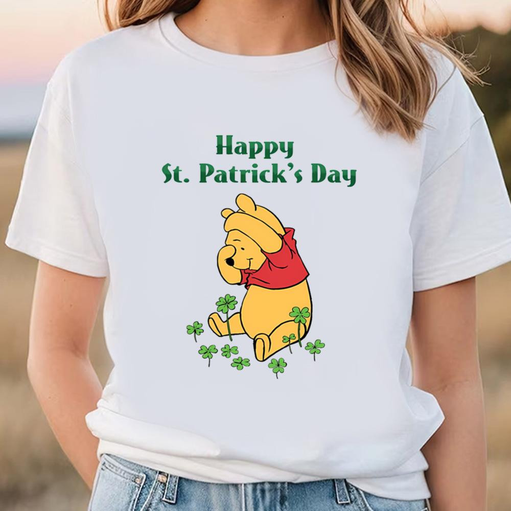 Happy St Patricks Pooh Winnie Family Matching Shirt .jpg