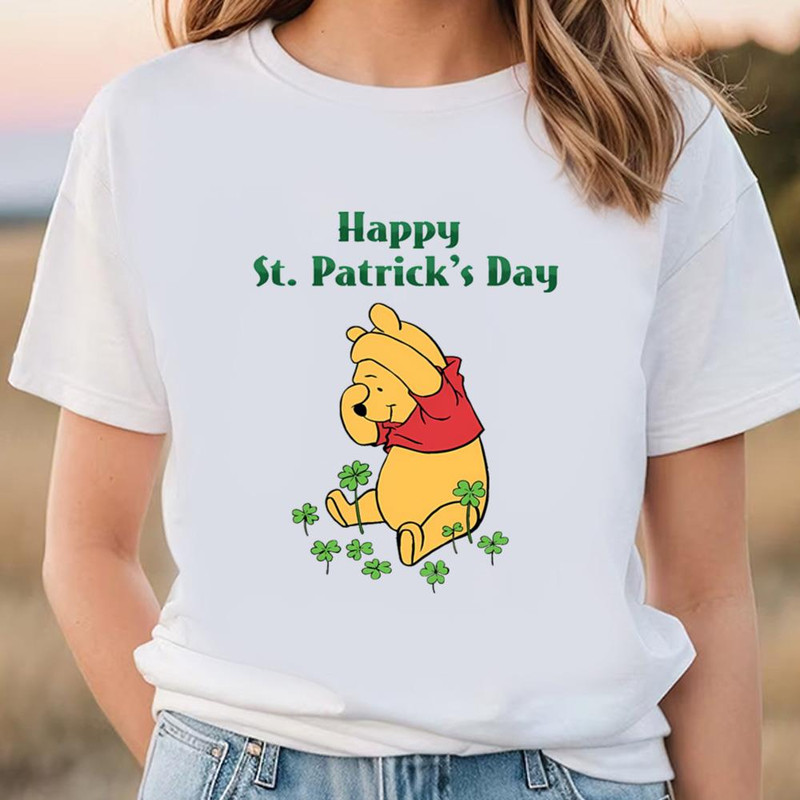 Happy St Patricks Pooh Winnie Family Matching Shirt .jpg