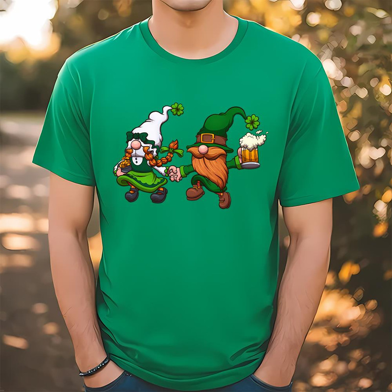 Hopping St Patrick's Day Gnomes T-Shirt .jpg