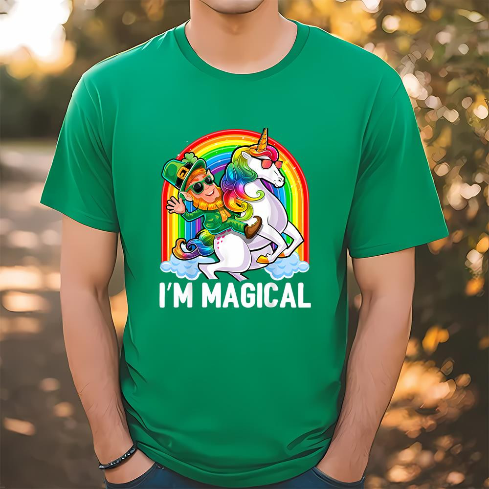 I'm Magical St Patricks Day Unicorn Leprechaun Shirt .jpg