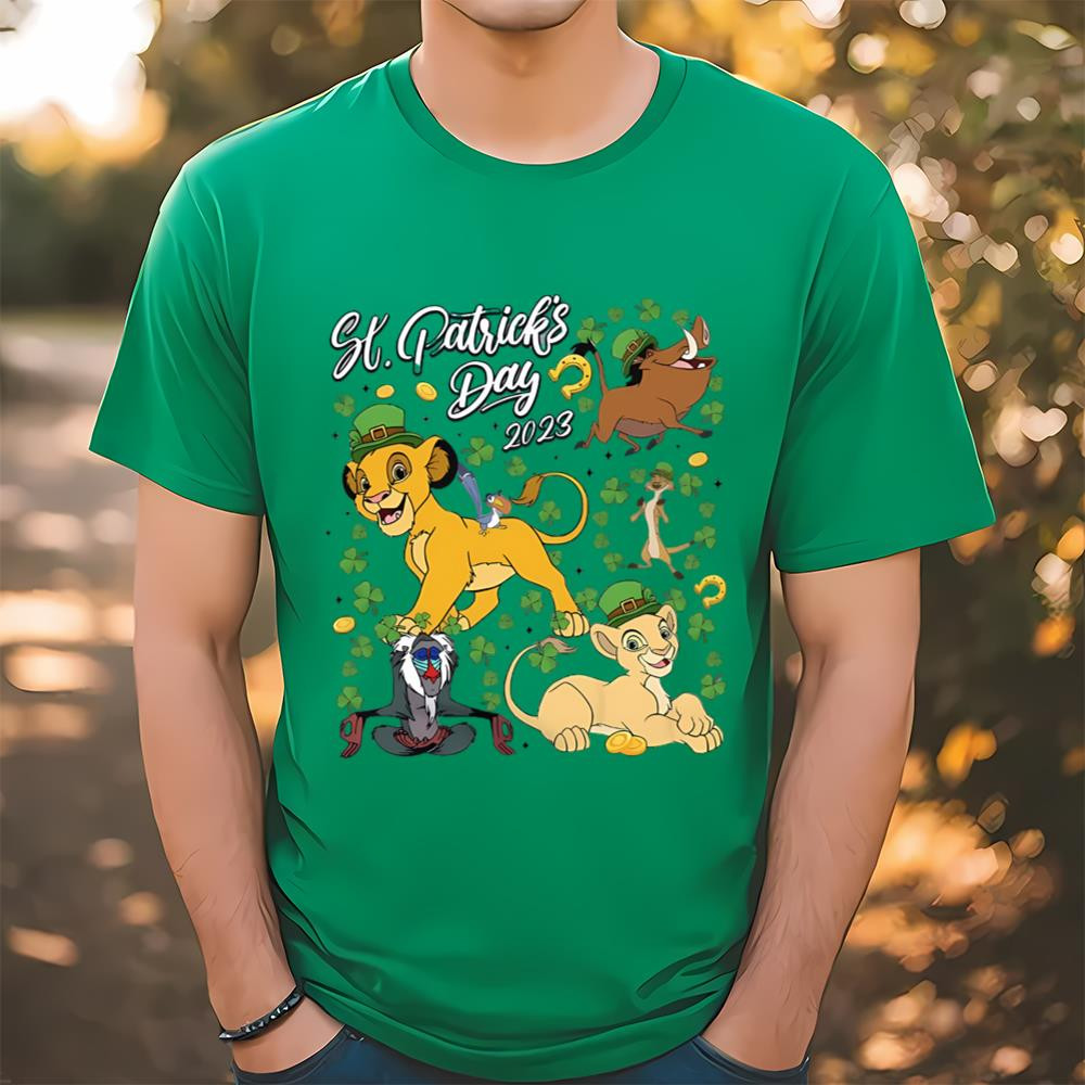 Lion King St Patrick's Day Simba Nala Shamrock Shirt .jpg