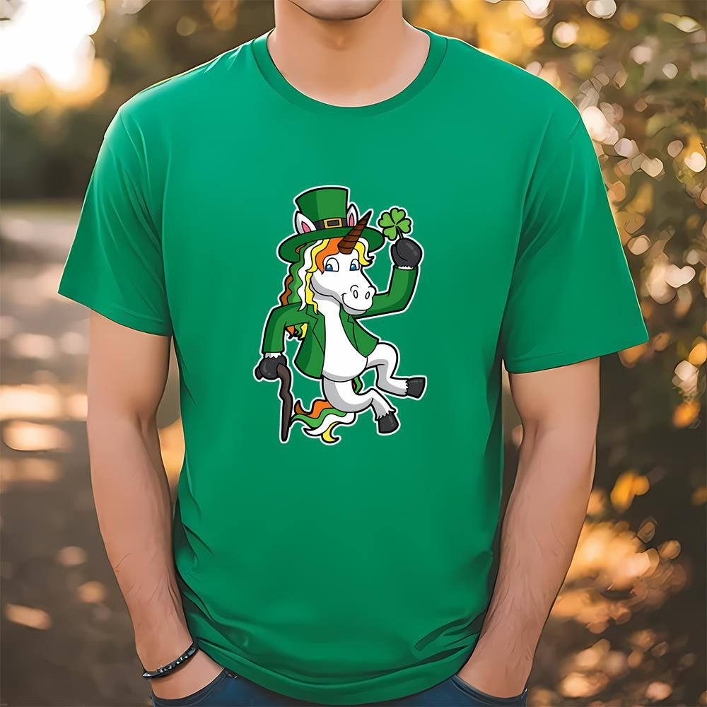Lucky Irish Unicorn Leprechaun St Patrick's Day Heel Click T-Shirt .jpg