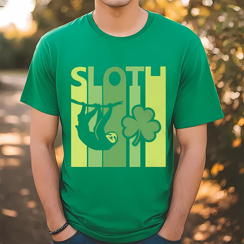 Lucky Sloth St Patrick's Day Irish Vintage T-Shirt .jpg