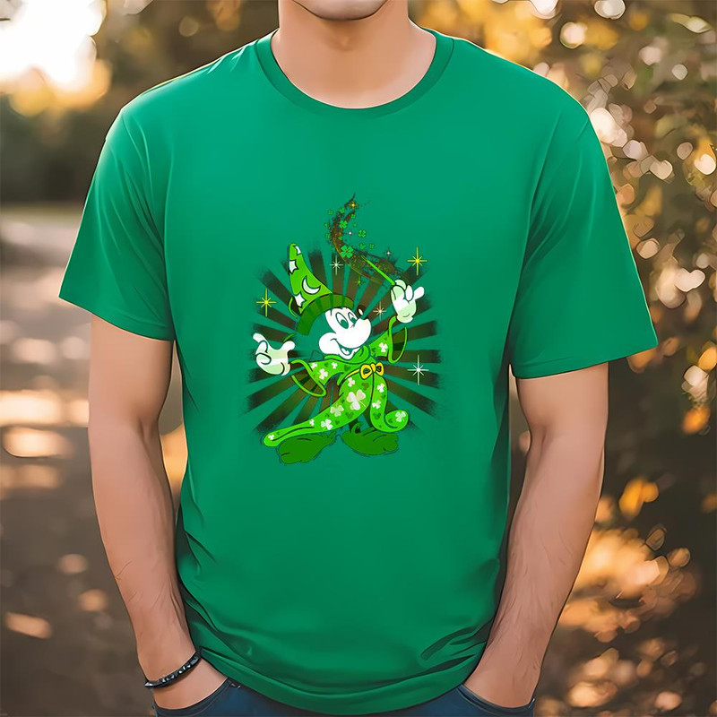 Magician Mickey Mouse Disney St Patricks Day Shirt Shamrock Shirt .jpg