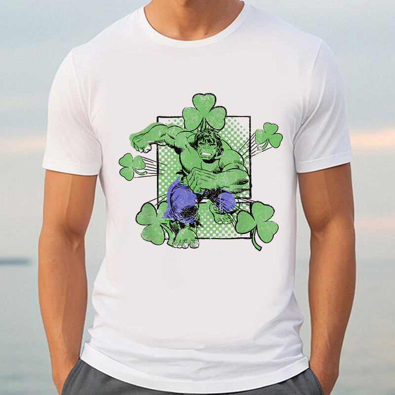 Marvel Incredible Hulk St. Patrick's Day Shamrock T-Shirt .jpg