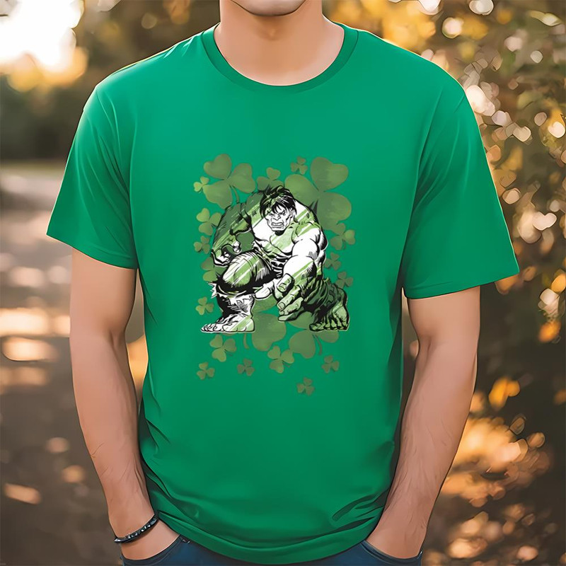 Marvel St. Patrick's Day Hulk Clover Field T-Shirt .jpg