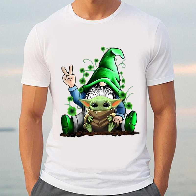 Nice Gnome Hug Baby Yoda Irish St. Patrick's Day Shirt .jpg