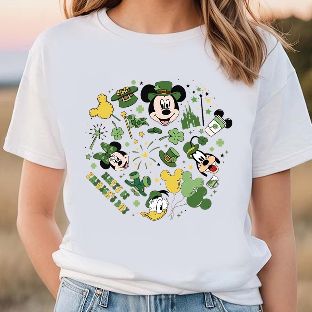 Retro Disney St Patricks Day Shirt, Mickey And Friends St Patricks Day .jpg