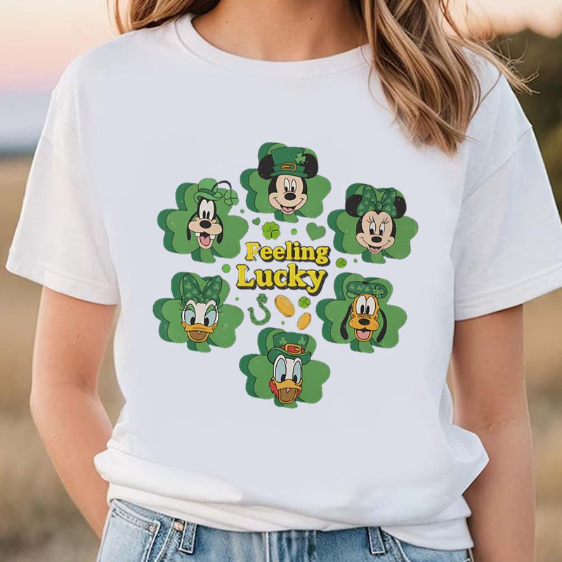 Retro Mickey and Friends Feeling Lucky Shirt, Disney St Patricks Day Shirt .jpg
