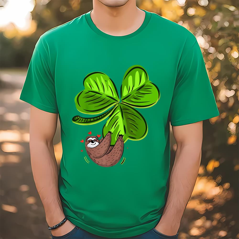 Sloth Shamrock St. Patricks Day Funny Sloth Irish T-Shirt .jpg