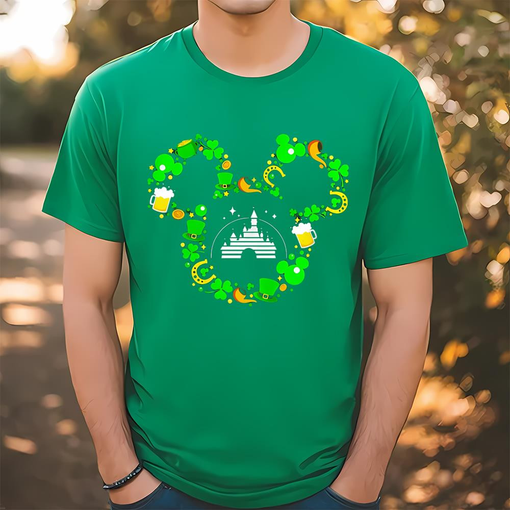 St Patrick's Day Mickey Mouse Disney Castle Shirt .jpg