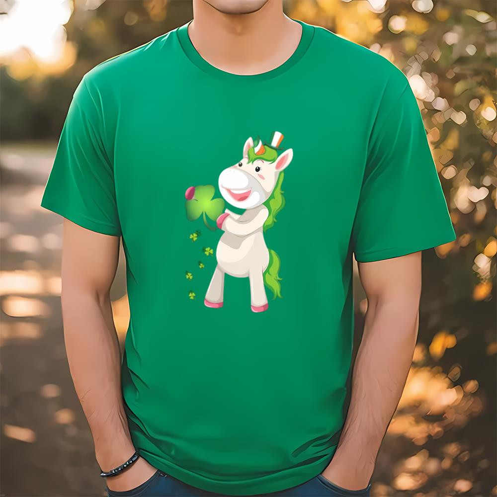 St Patricks Day Girls Dabbing Unicorn Leprechaun Lepricorn T-Shirt .jpg