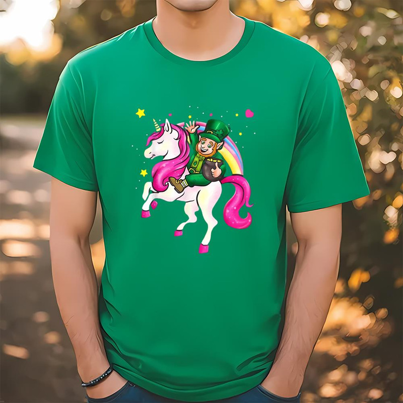St Patricks Day Leprechaun Irish Unicorn Gift Shirt .jpg
