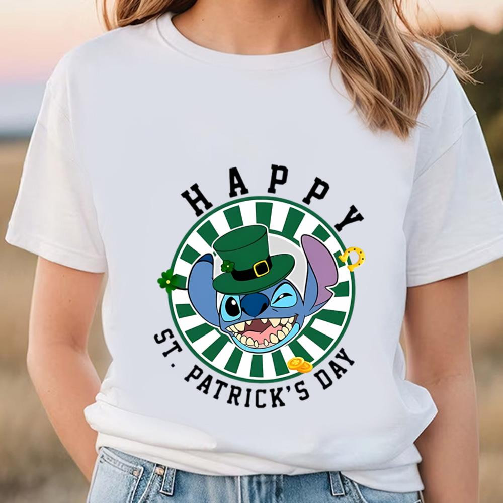 Stitch Saint Patrick's Day Shirt Stitch Shamrock Shirt Disney Patricks Day Shirt .jpg