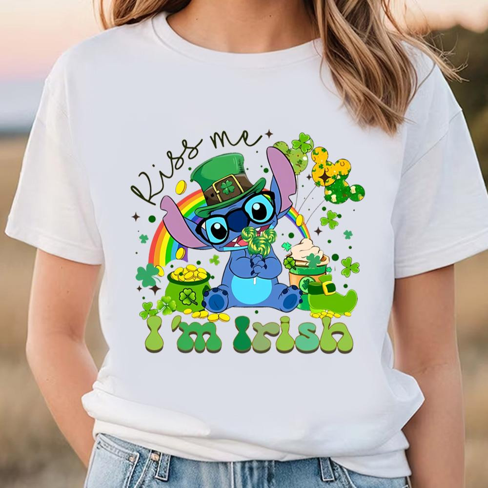 Stitch St Patrick's Day Shirt, Kiss Me I'm Irish Shirt .jpg
