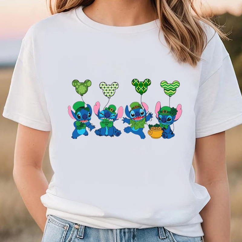 Stitch St. Patrick's Day, Stitch Shamrock T-Shirt .jpg