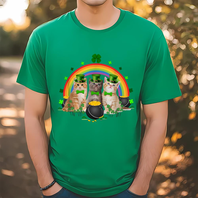 Three Cat St Patricks Day Irish T-Shirt .jpg