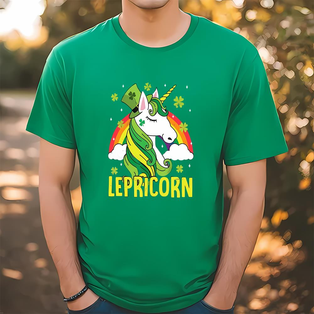 Unicorn Magical St Patricks Day Lepricorn Girl Women T-Shirt .jpg