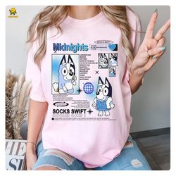 bluey the eras tour shirt, taylor evermore shirt, family matching shirt, bluey birthday t-shirt, swiftie gifts.