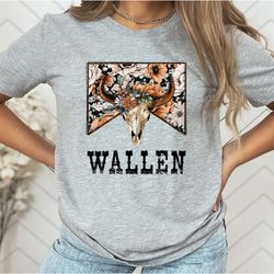wallen shirt, country music wallen t-shirt, country bullhead shirt, western graphic cowboy tee, country cowgirl shirt