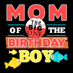 big one fishing theme mom of the birthday boy svg, birthday svg, fishing svg, birthday boy svg, mom birthday svg, mom sv
