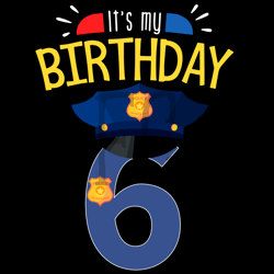 6th birthday 6 year old boys police officer uniform svg, birthday svg, 6 years old svg, 6 years old boy svg, 6th birthda