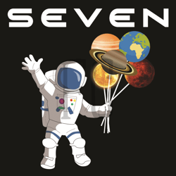 7th birthday astronaut png, birthday png, 7th birthday png, astronaut png, 7 years old png, 7 years old boy png, happy 7