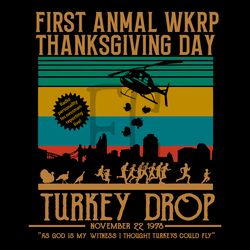 first annual wkrp thanksgiving day turkey drop svg