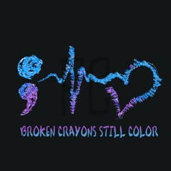 broken crayons still color png semicolon suicidal prevention png