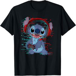 disney lilo & stitch gamer glitch headset and controller, png for shirts, svg png design, digital design download