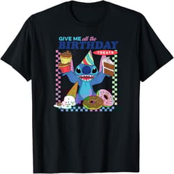 essentials stitch give me all the birthday treats, png for shirts, svg png design, digital design download