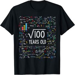 square root of 100 10th birthday 10 year old gifts math bday, png for shirts, svg png design, digital design download