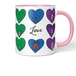 vagina mug, vulva, gynecologist gift, feminist mug, lesbian gifts, inappropriate gifts, female anatomy, clitoris